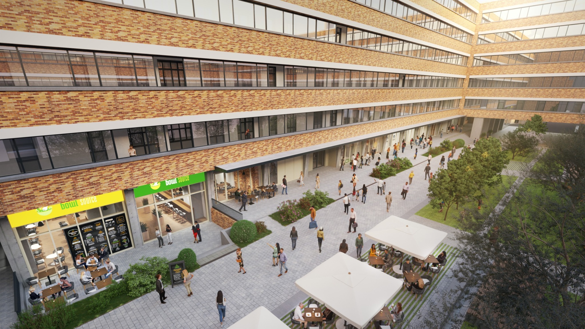 THE Q – Retail und Gastronomie im Innenhof
